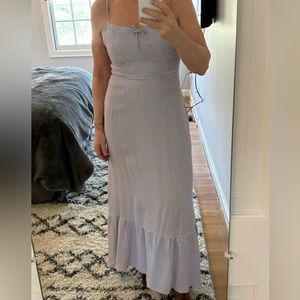 Reformation purple and white gingham dress